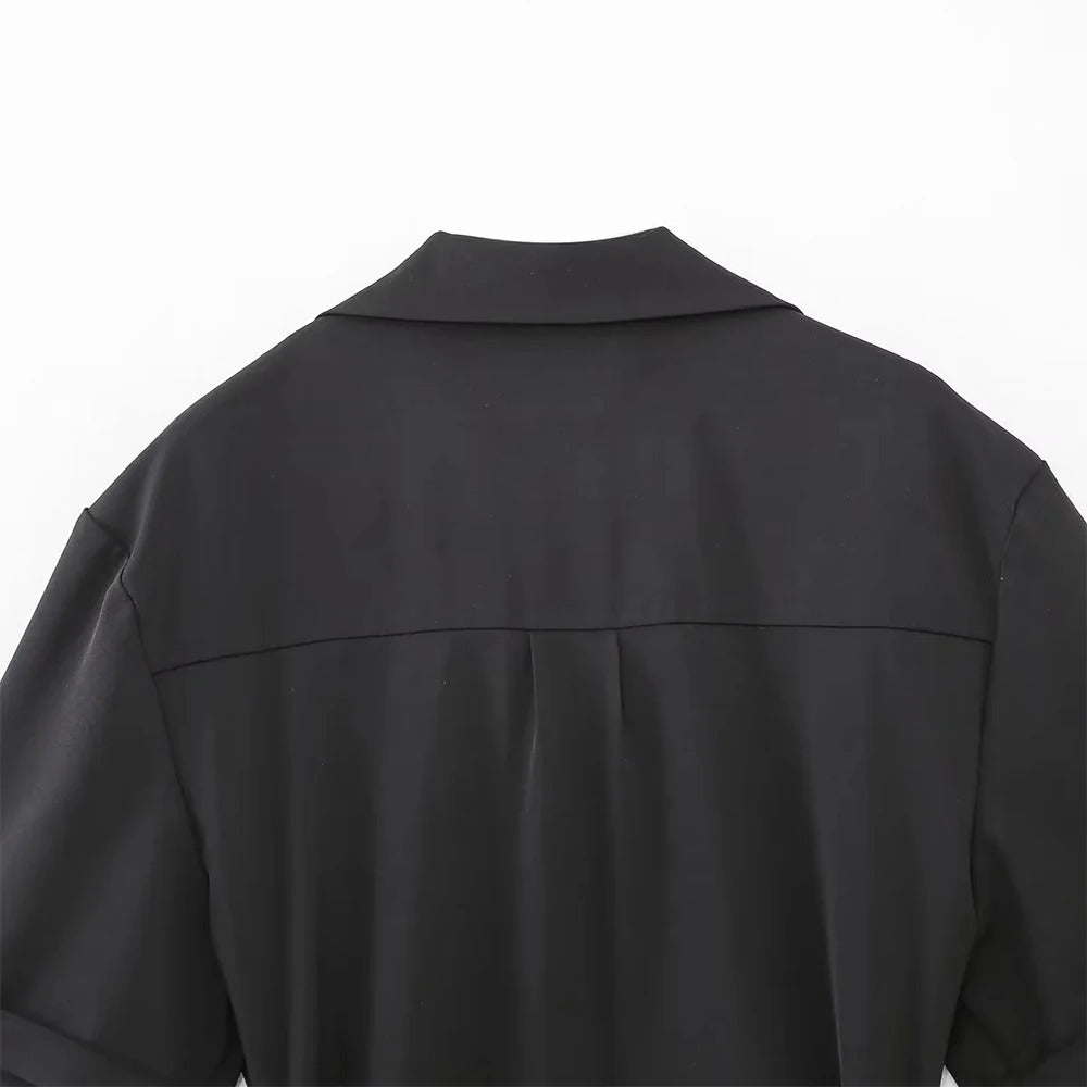 Damesjumpsuit met korte mouwen
