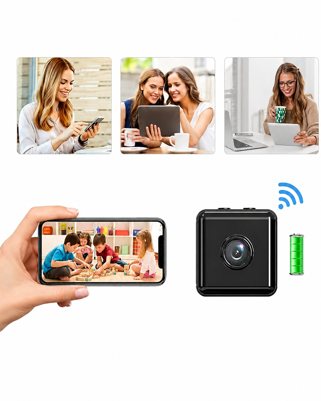 Draadloze Beveiligingscamera Buiten Mini 1080P Met Nachtzicht