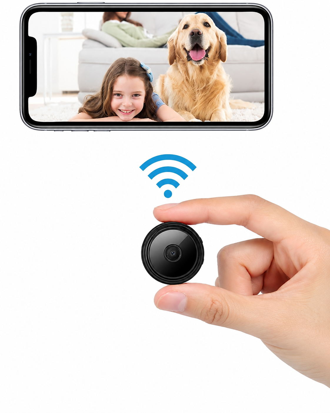 Draadloze Mini Camera met Audio en Video Livestream 1080P HD