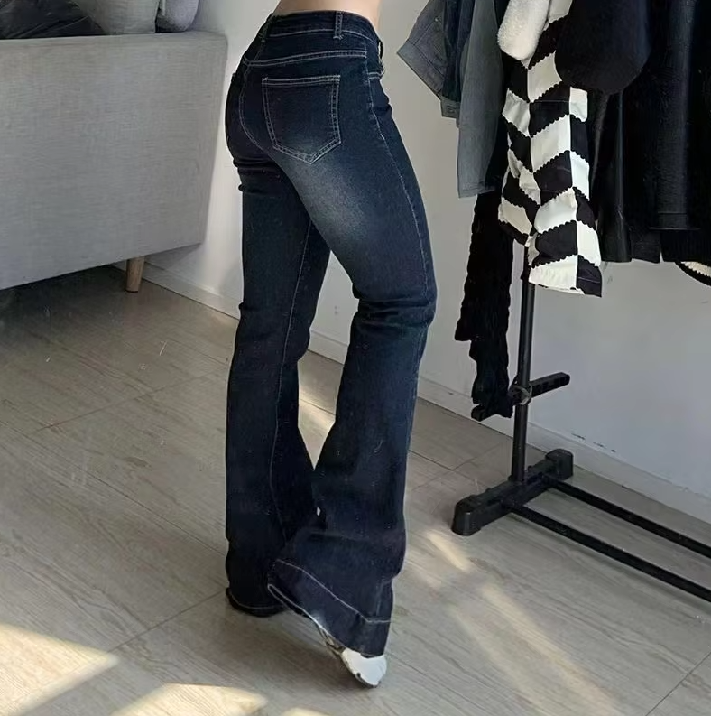 Dames flare jeans met lage taille