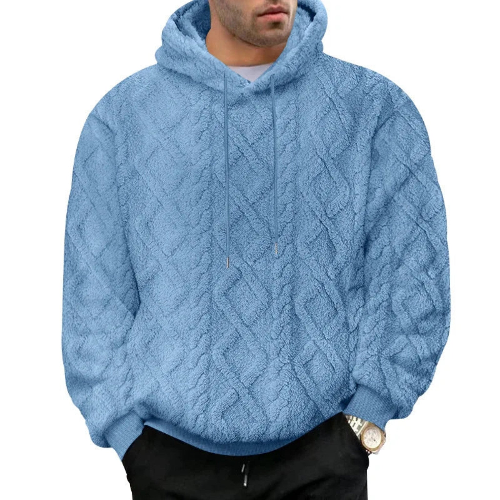 Heren Hoodie Dubbelzijdig Velours Sportief Casual