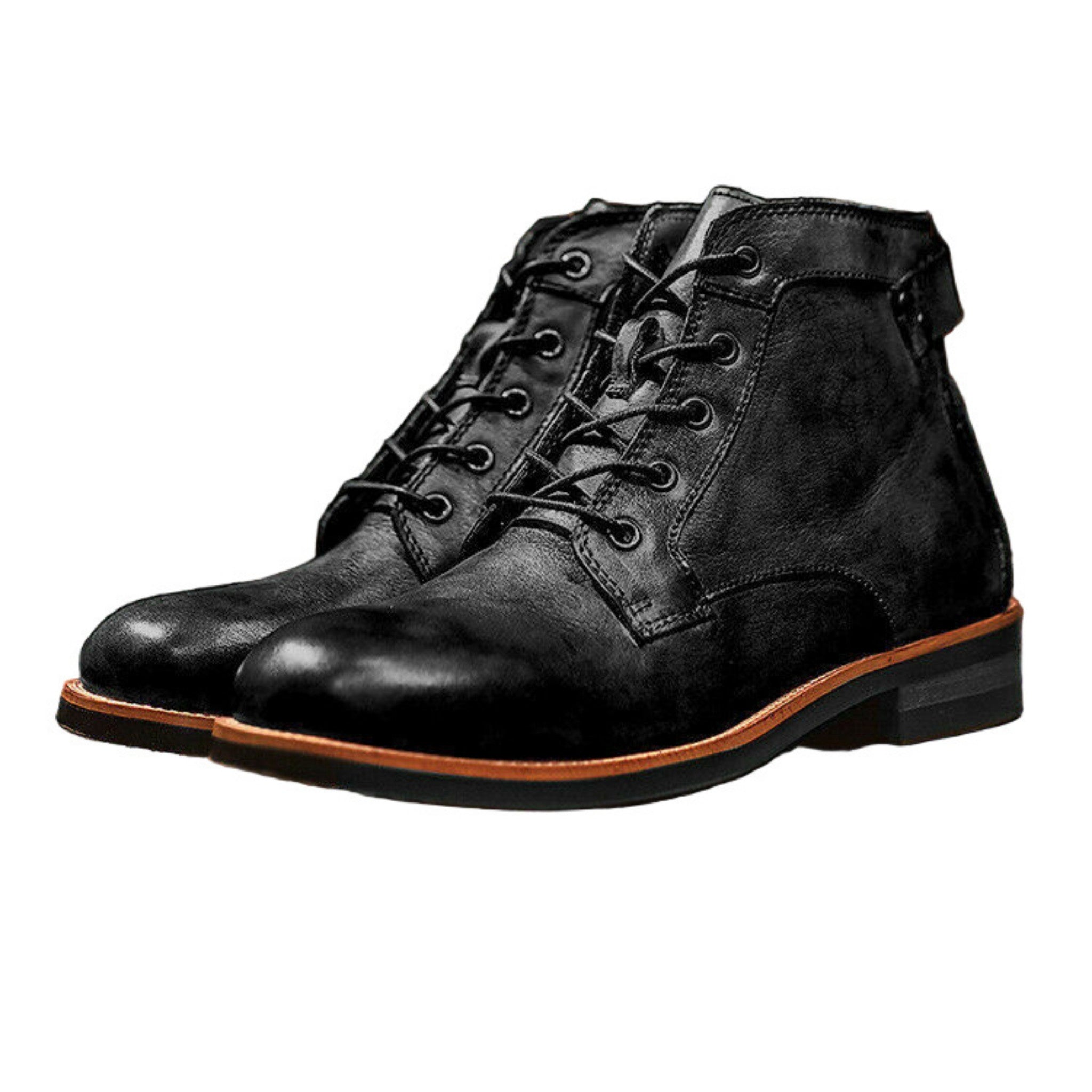 Heren Lederstiefel Tijdloos Design Comfortabel