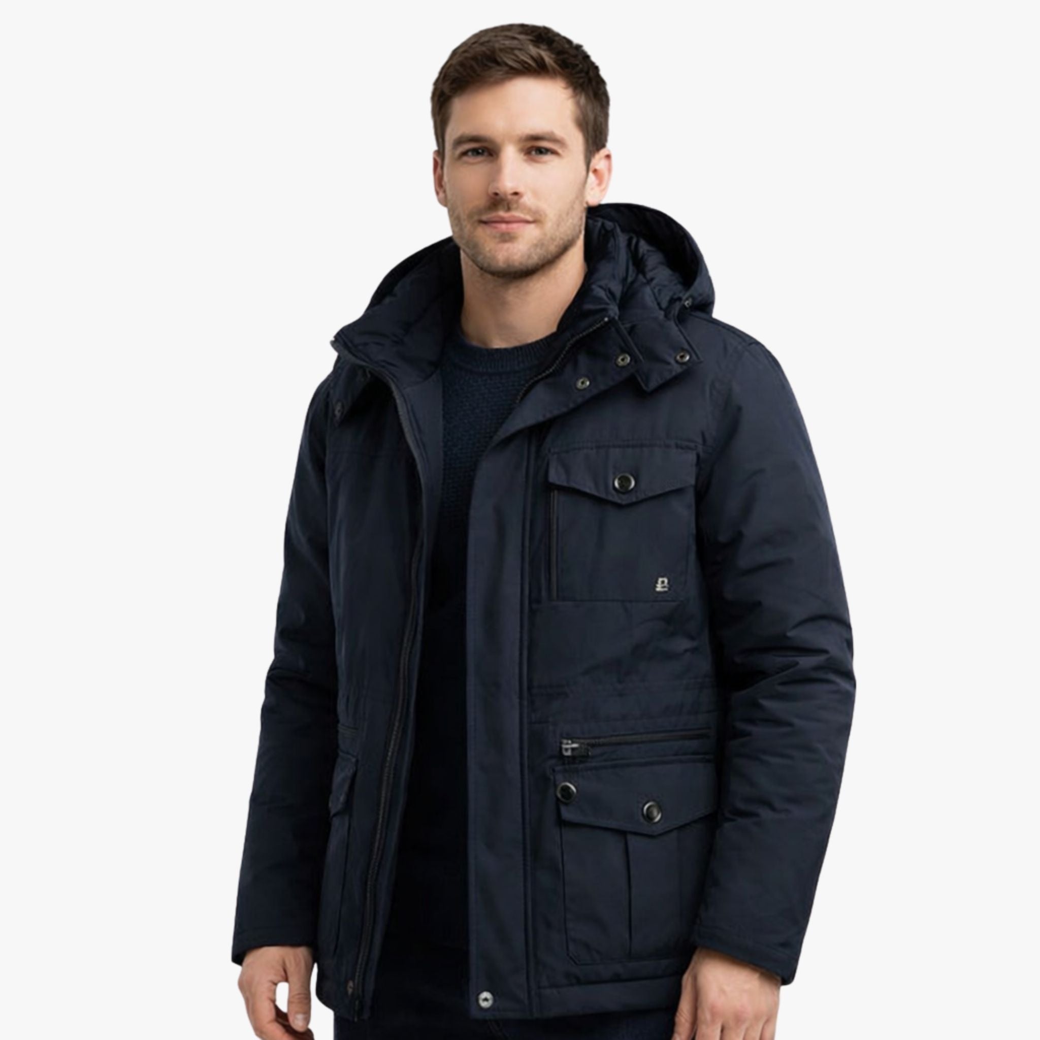 Heren Winterparka Waterdicht Met Bontvoering