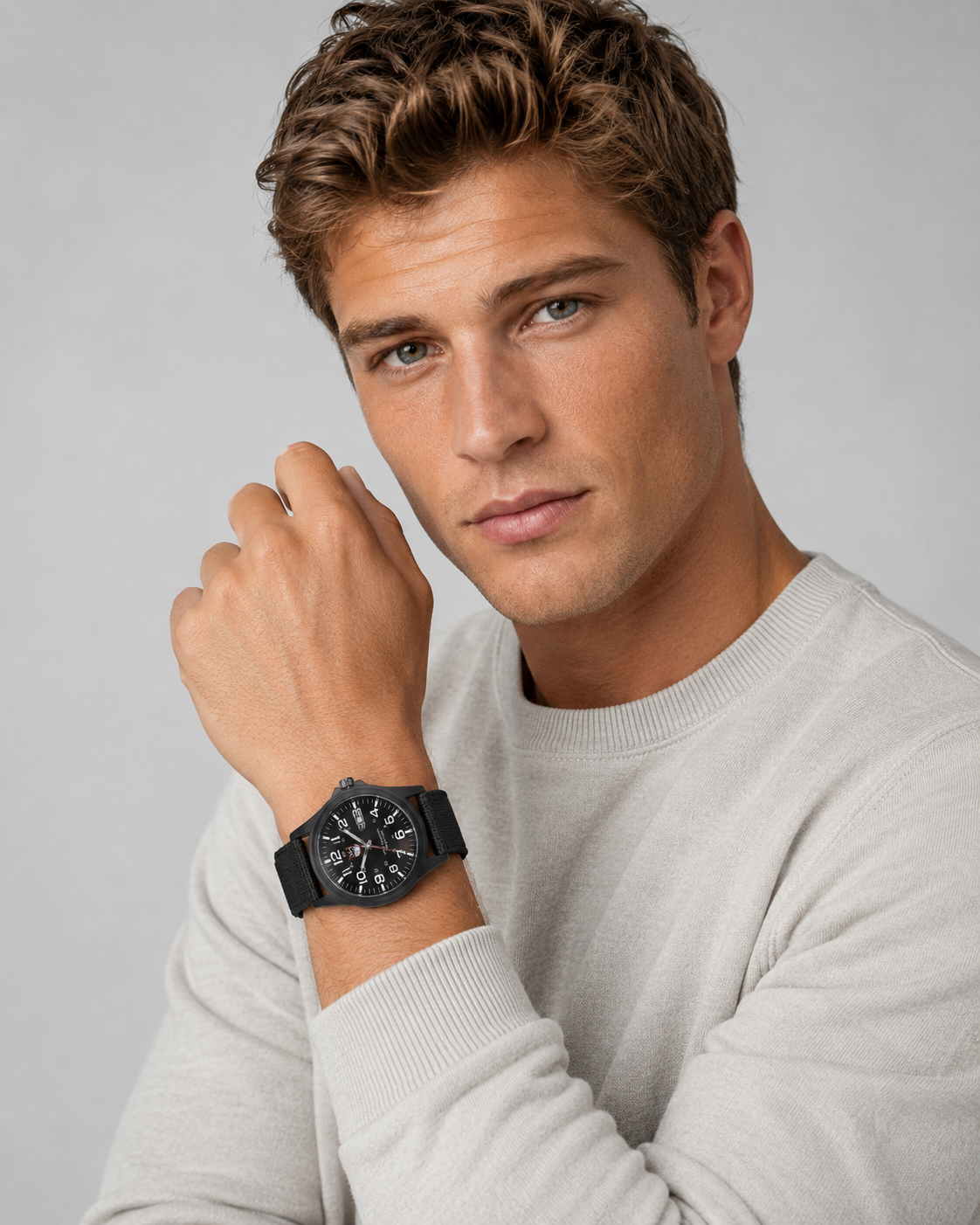 Herenhorloge Tactisch Robuust met Stopwatch en Nachtverlichting