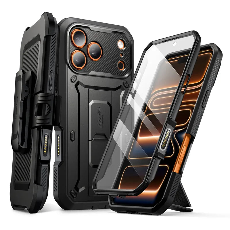 iPhone 17 Pro Max Hoes Robuust met Ingebouwde Schermbeschermer 7
