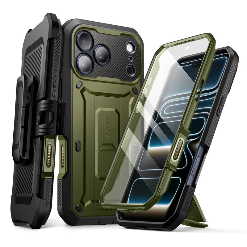 iPhone 17 Pro Max Hoes Robuust met Ingebouwde Schermbeschermer 8