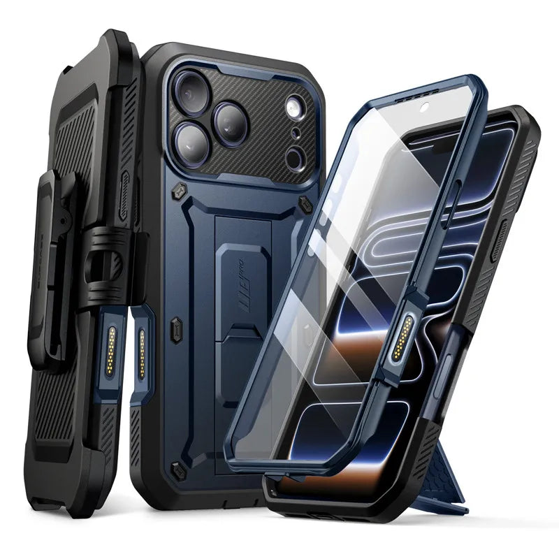 iPhone 17 Pro Max Hoes Robuust met Ingebouwde Schermbeschermer 9