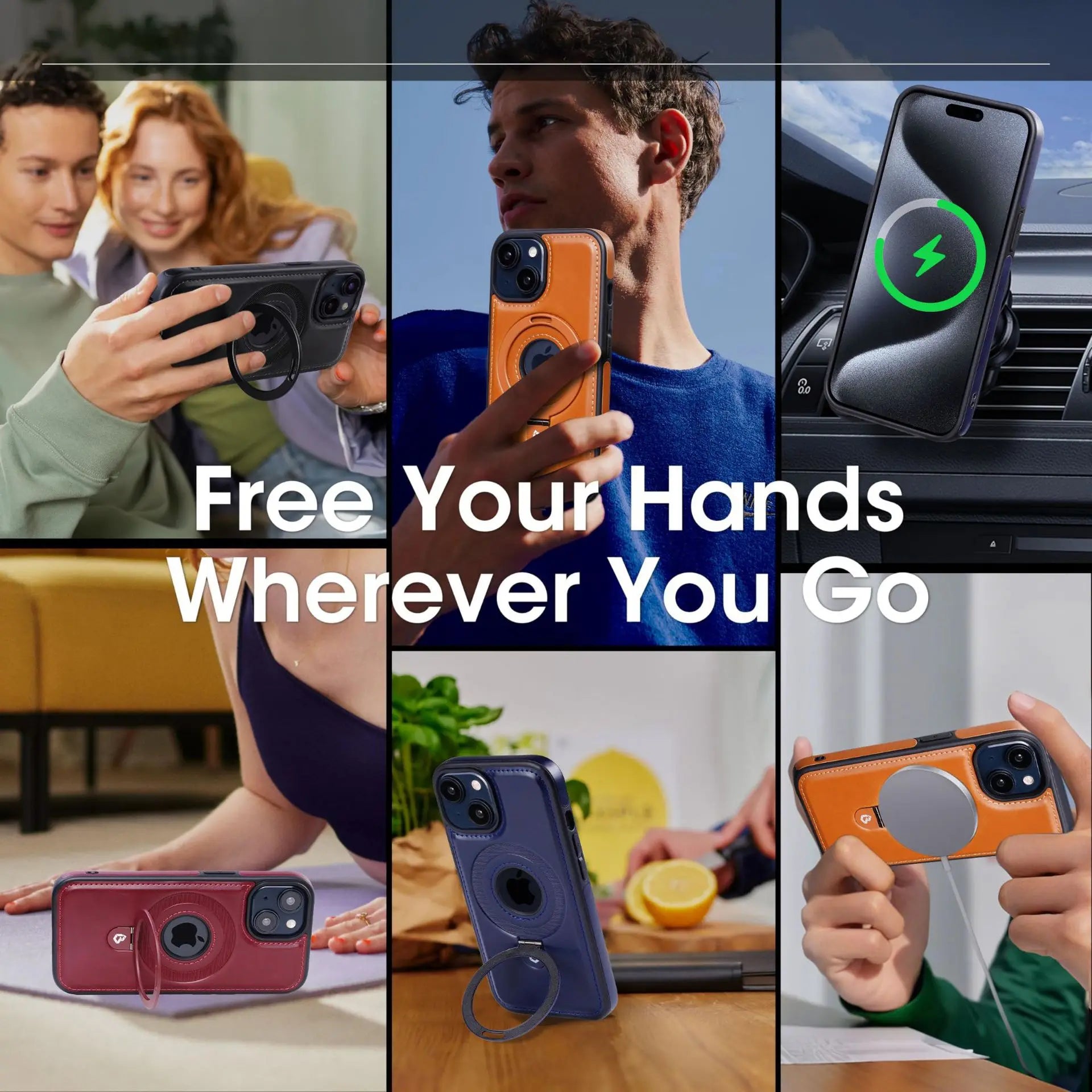 iPhone Hoesje met Magnetische Ringstandaard 7