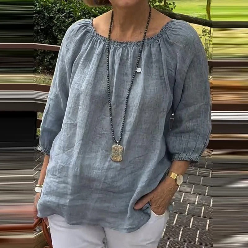 Vrouwen Halve Mouw Casual Los Blouse