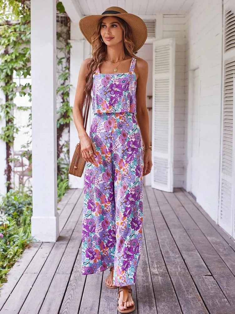 Bloemenprint Rugloze Rompers