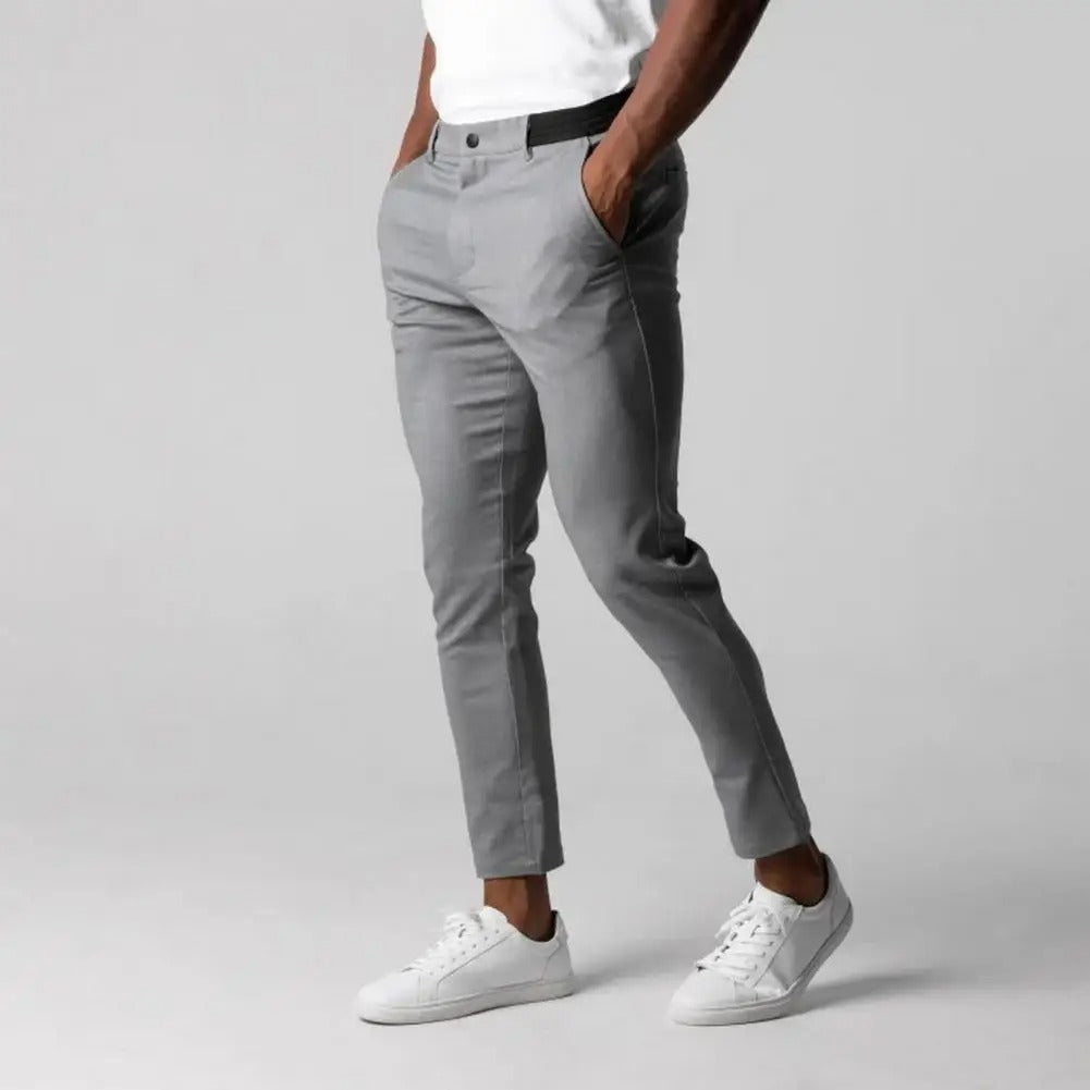 Slim fit zakelijke broek voor heren