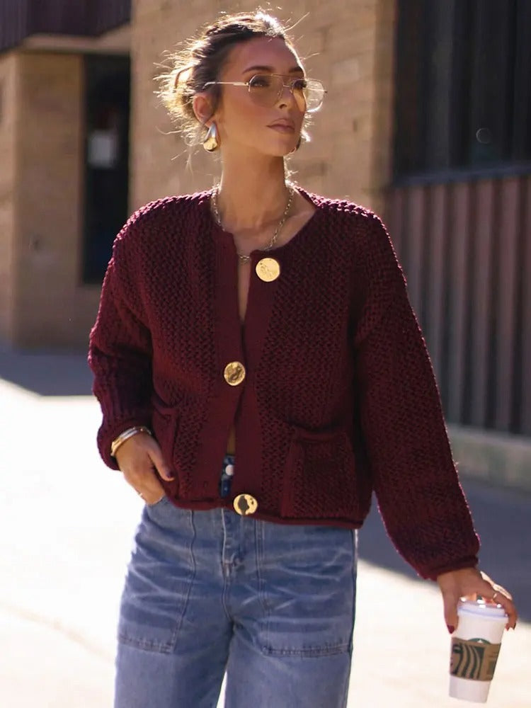 Dames Vintage Trui Cardigan