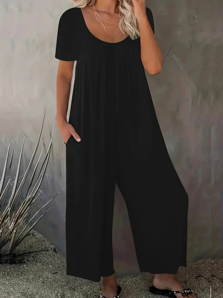 Zomer Chic Effen Kleur Jumpsuit