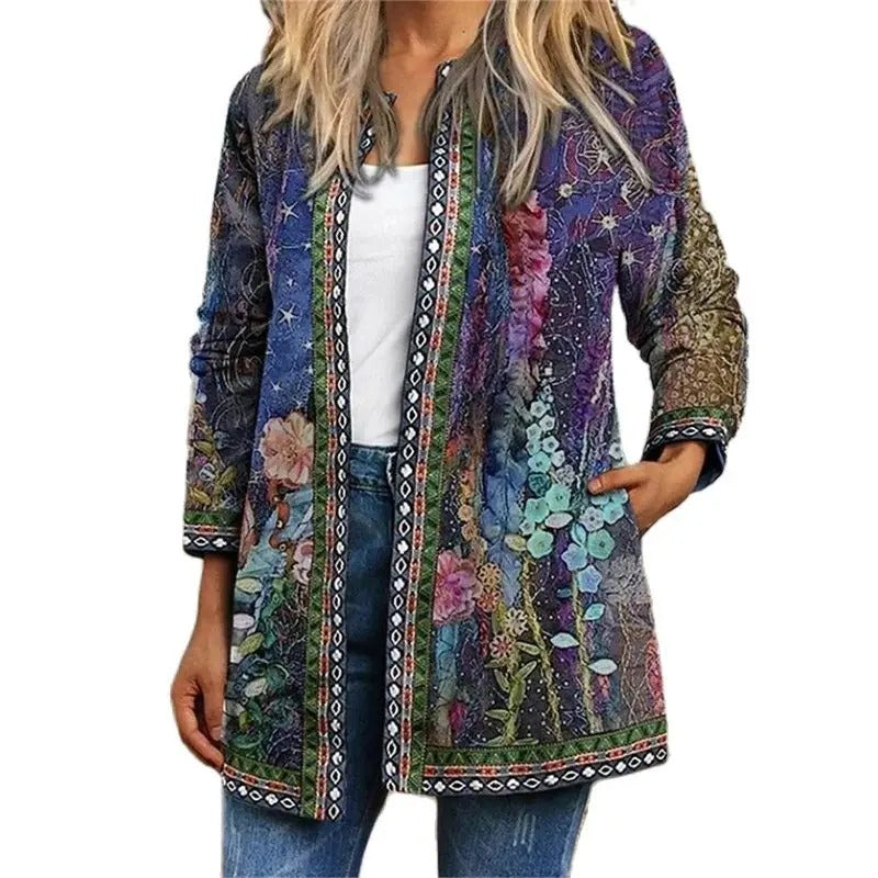 Damesvest met etnische print
