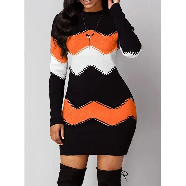 Vrouwen Vintage Strip Boho Jurk