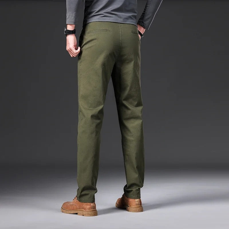 Slim fit katoenen broek voor heren