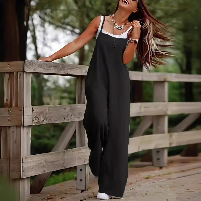 Casual mouwloze jumpsuit voor dames