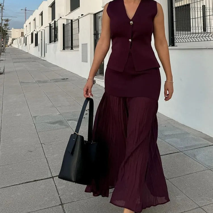 Dames Midirok met geplooide zijrits