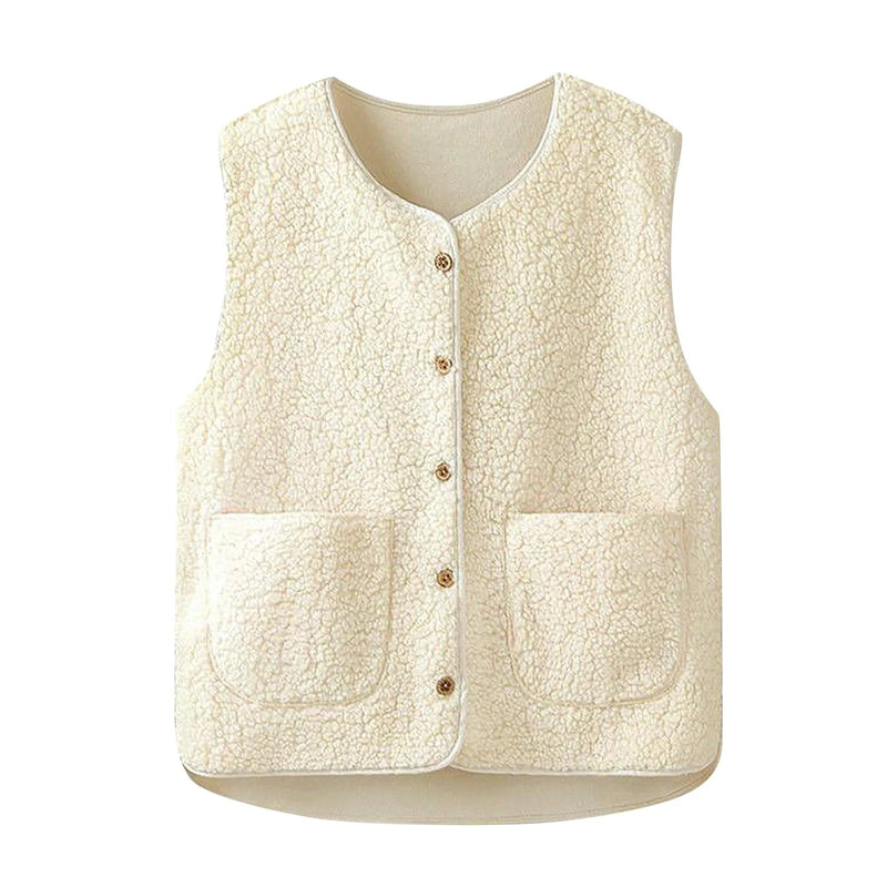 Damesvest van pluche fleece