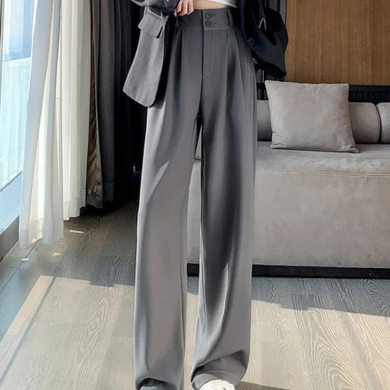 Vrouwen Koreaanse stijl hoge taille Baggy broek