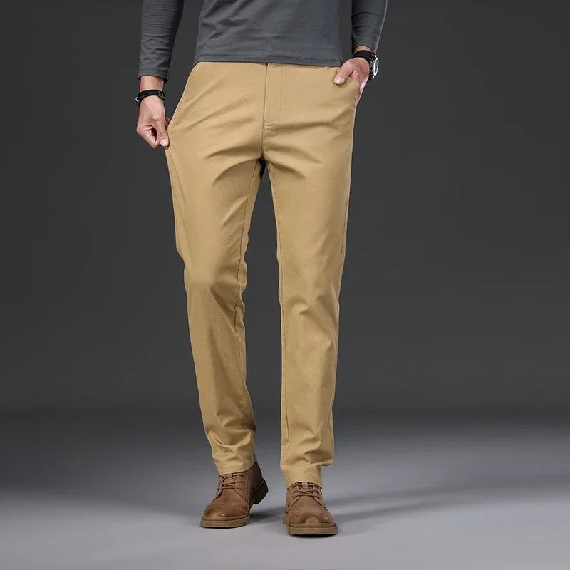 Slim fit katoenen broek voor heren