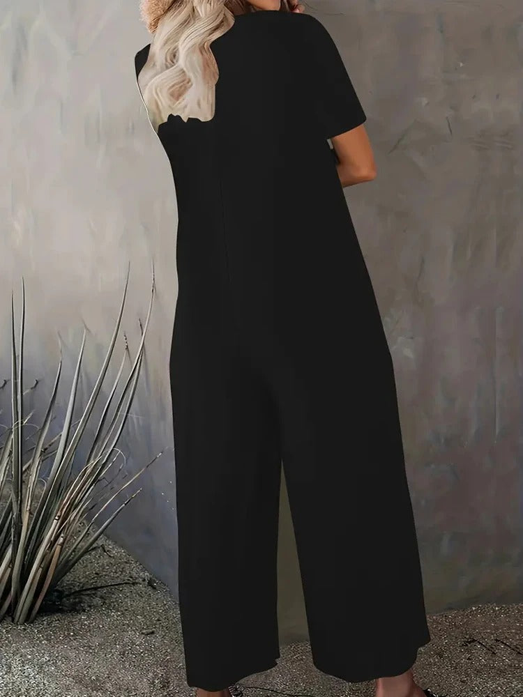 Zomer Chic Effen Kleur Jumpsuit