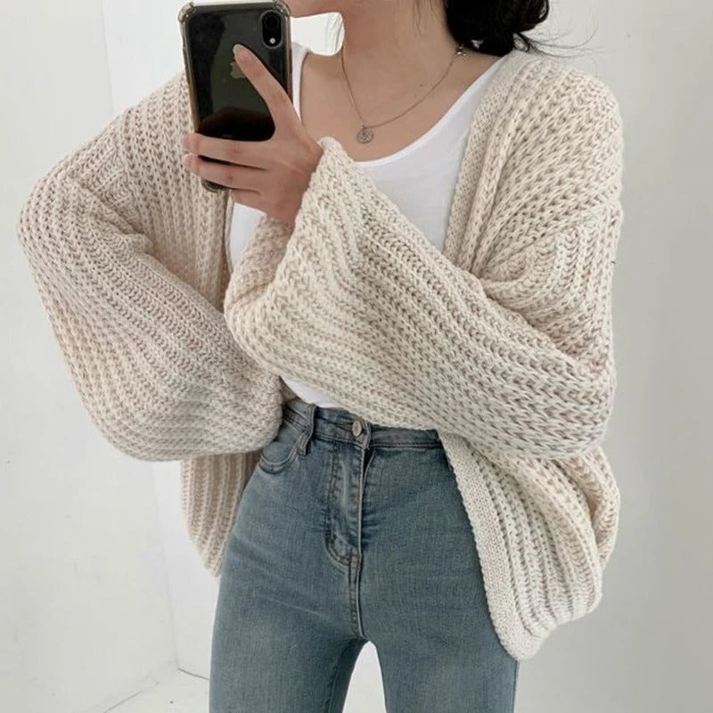 Damesvest met vintage lantaarnmouwen