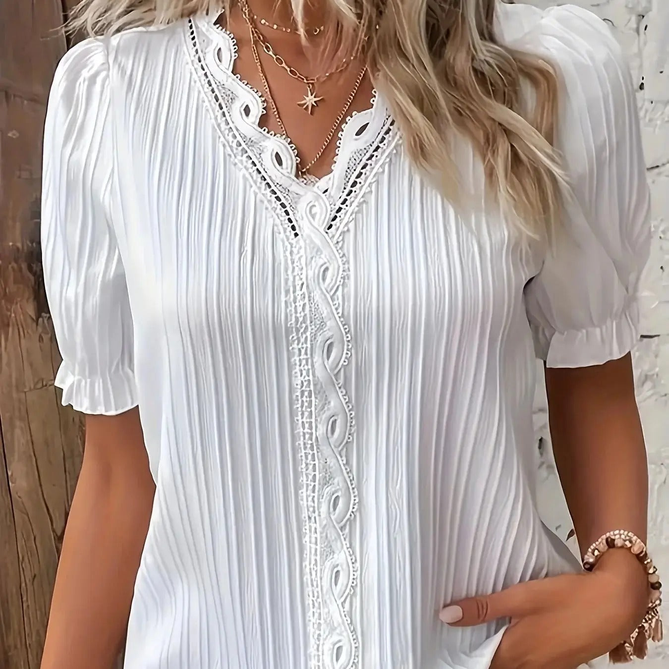 Dames Plus Size Korte Mouw Casual Top