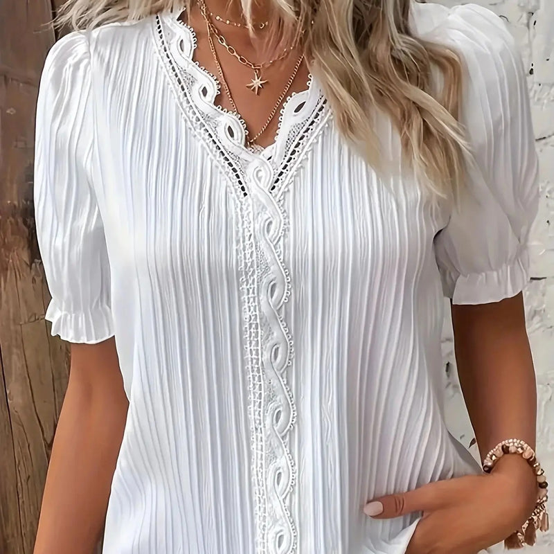 Dames Plus Size Korte Mouw Casual Top