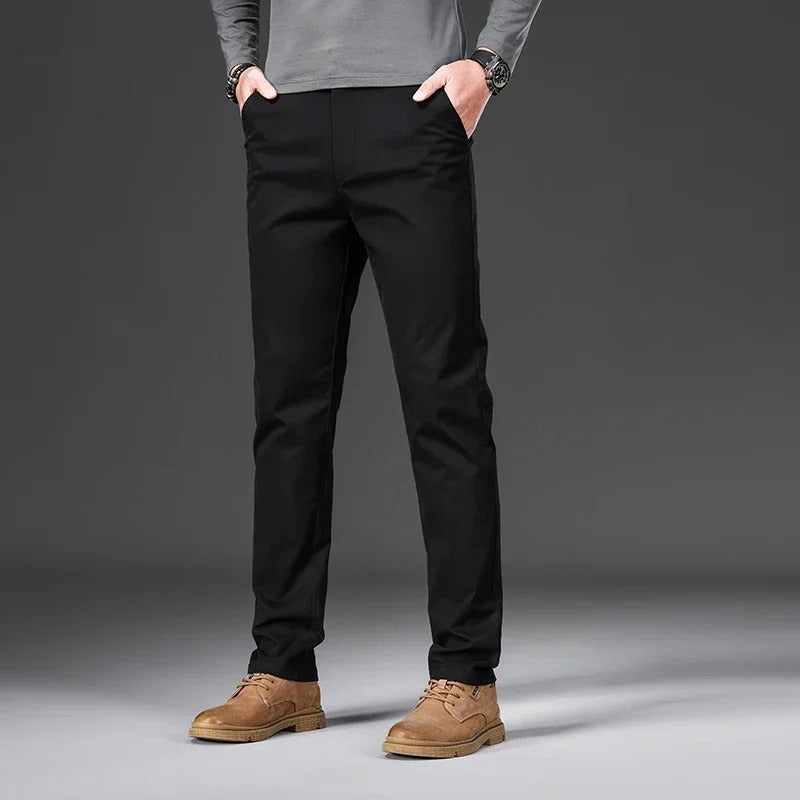 Slim fit katoenen broek voor heren
