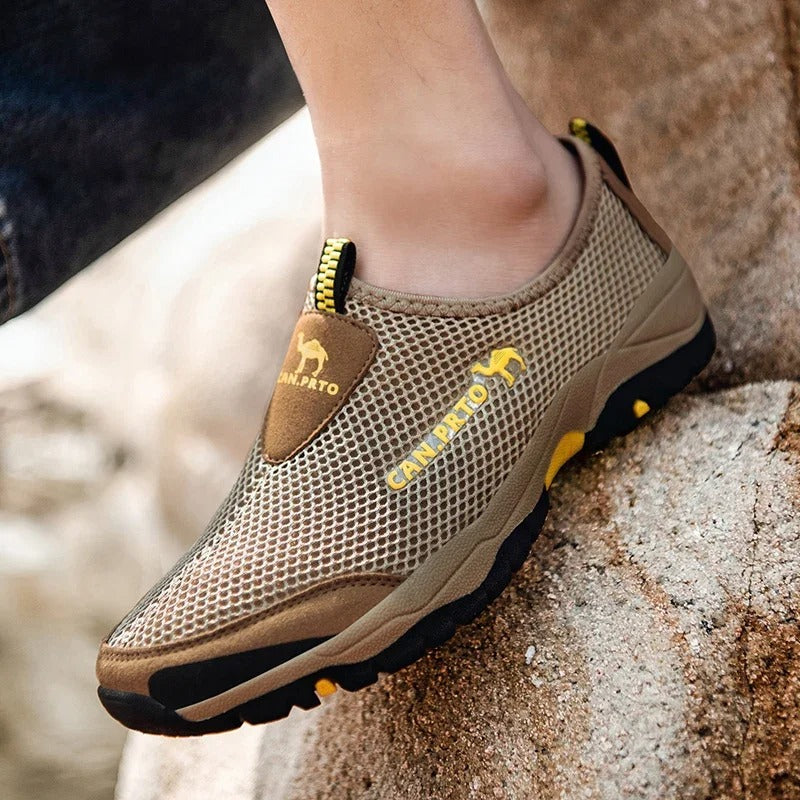 Heren mesh slip-on sneakers