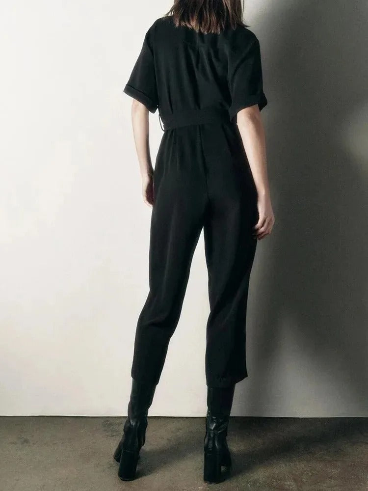 Damesjumpsuit met korte mouwen