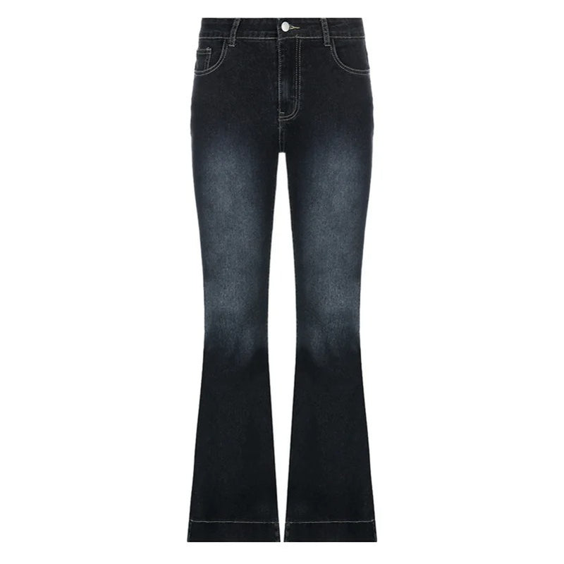 Dames flare jeans met lage taille