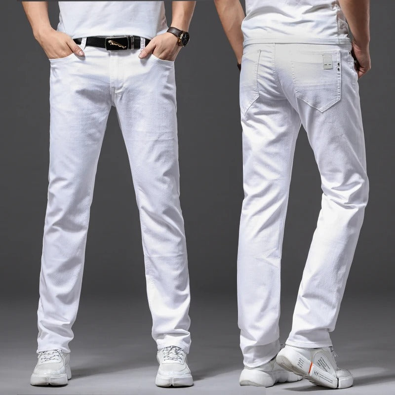 Heren witte slim fit jeans
