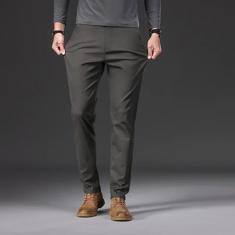 Slim fit katoenen broek voor heren