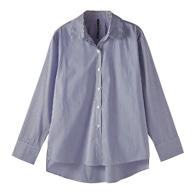 Klassiek gestreepte damesblouse