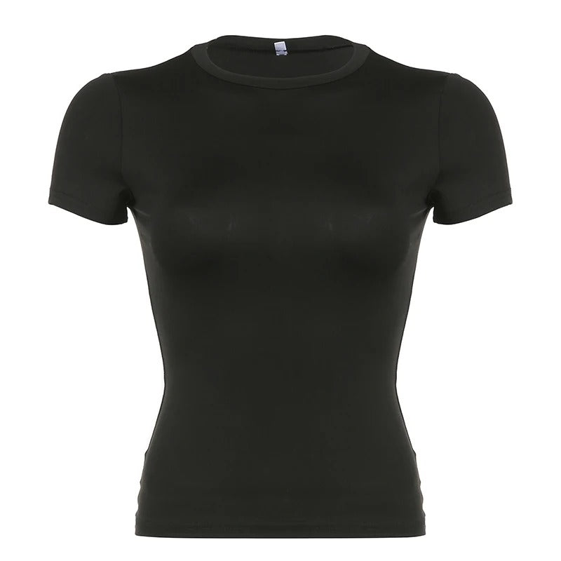 Vrouwen Crewneck Skinny T-shirt