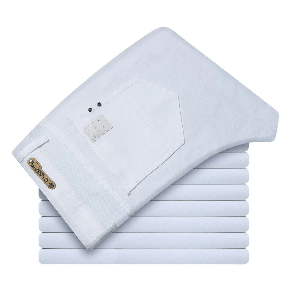 Heren witte slim fit jeans