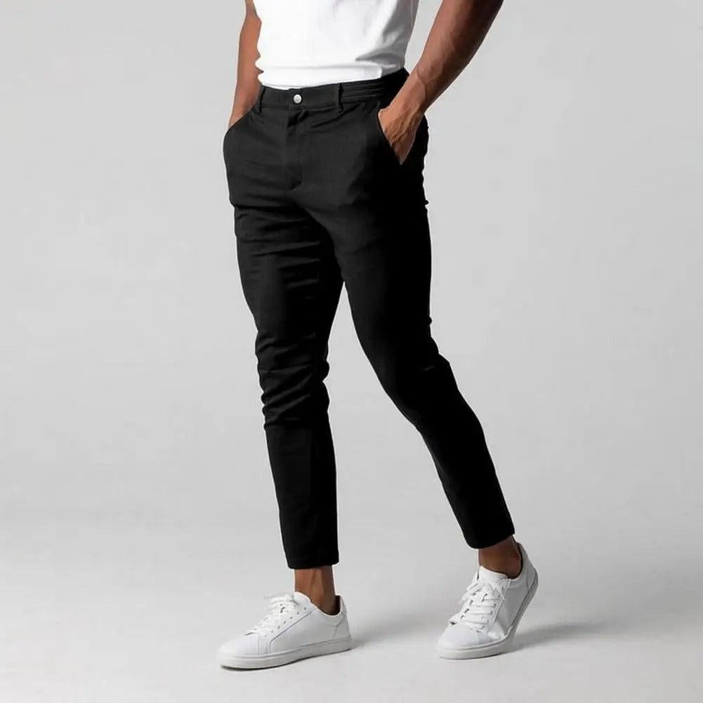 Slim fit zakelijke broek voor heren