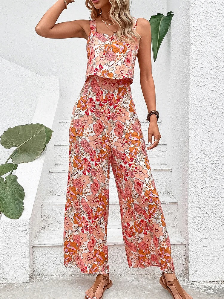 Bloemenprint Rugloze Rompers