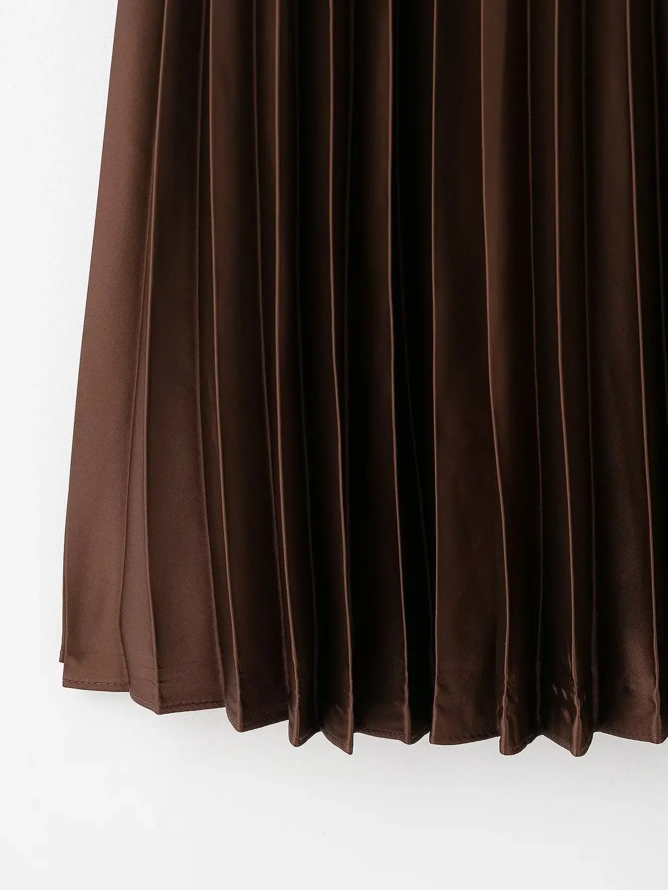 Vrouwen Hoge Taille Geplooide Elastische Rok