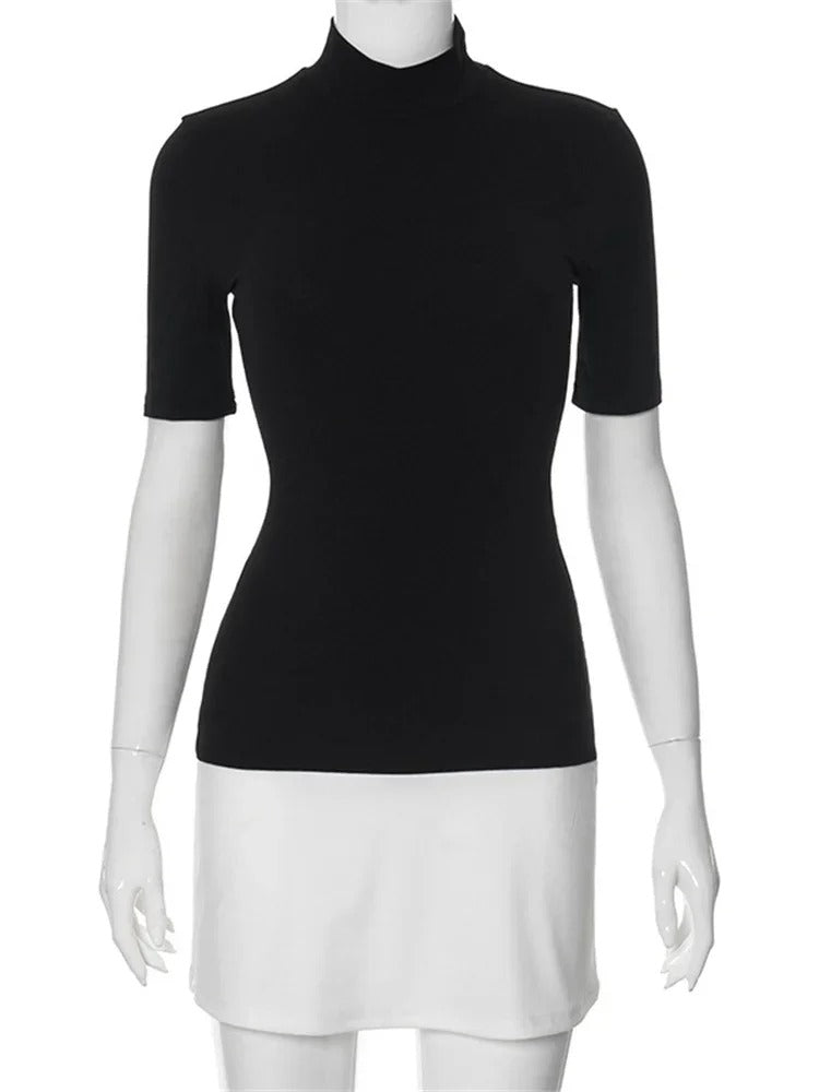 Dames Contrast Patchwork Bodycon Mini Jurk
