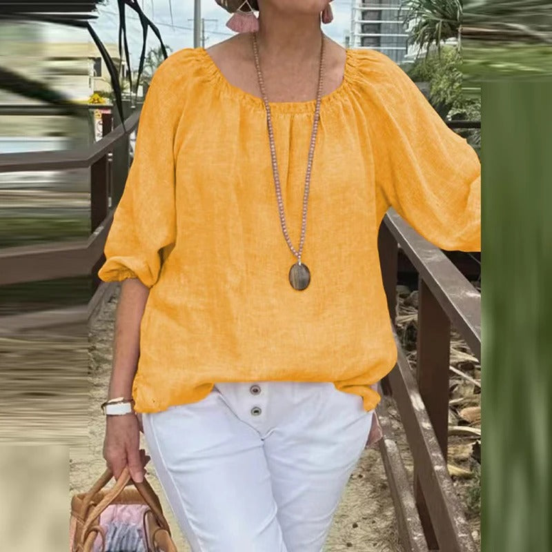 Vrouwen Halve Mouw Casual Los Blouse