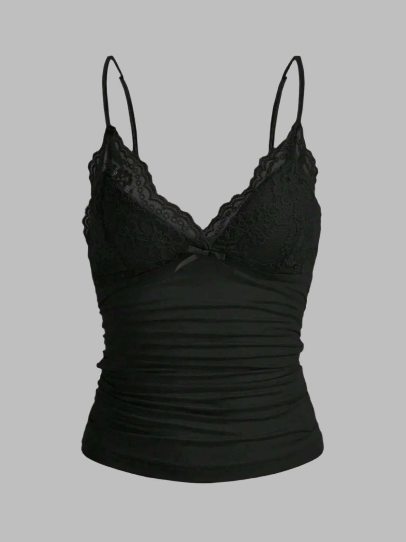 Contrasterende kanten crop top met strik aan de voorkant voor dames