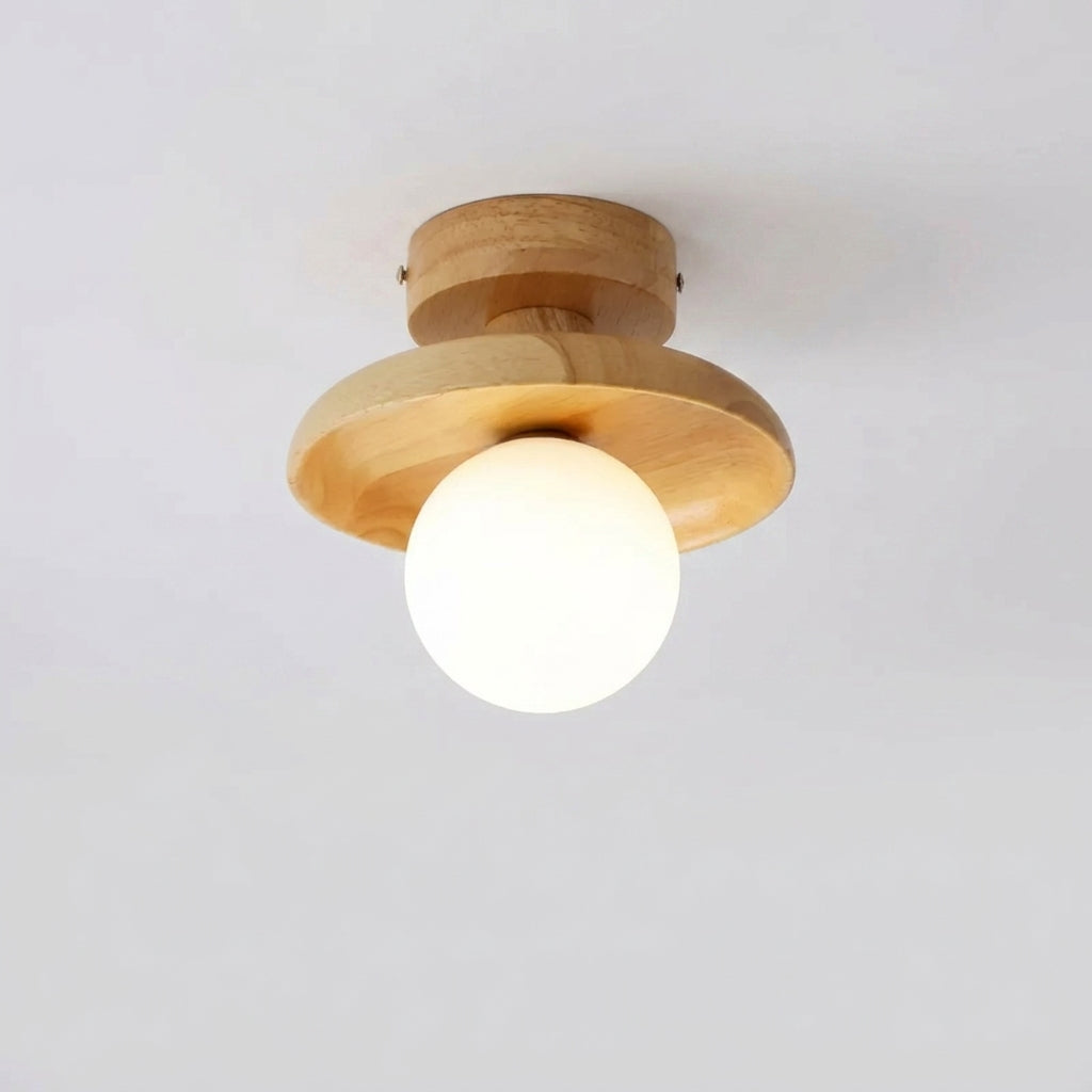 Moderne Houten Plafondlamp Bal Hanglamp