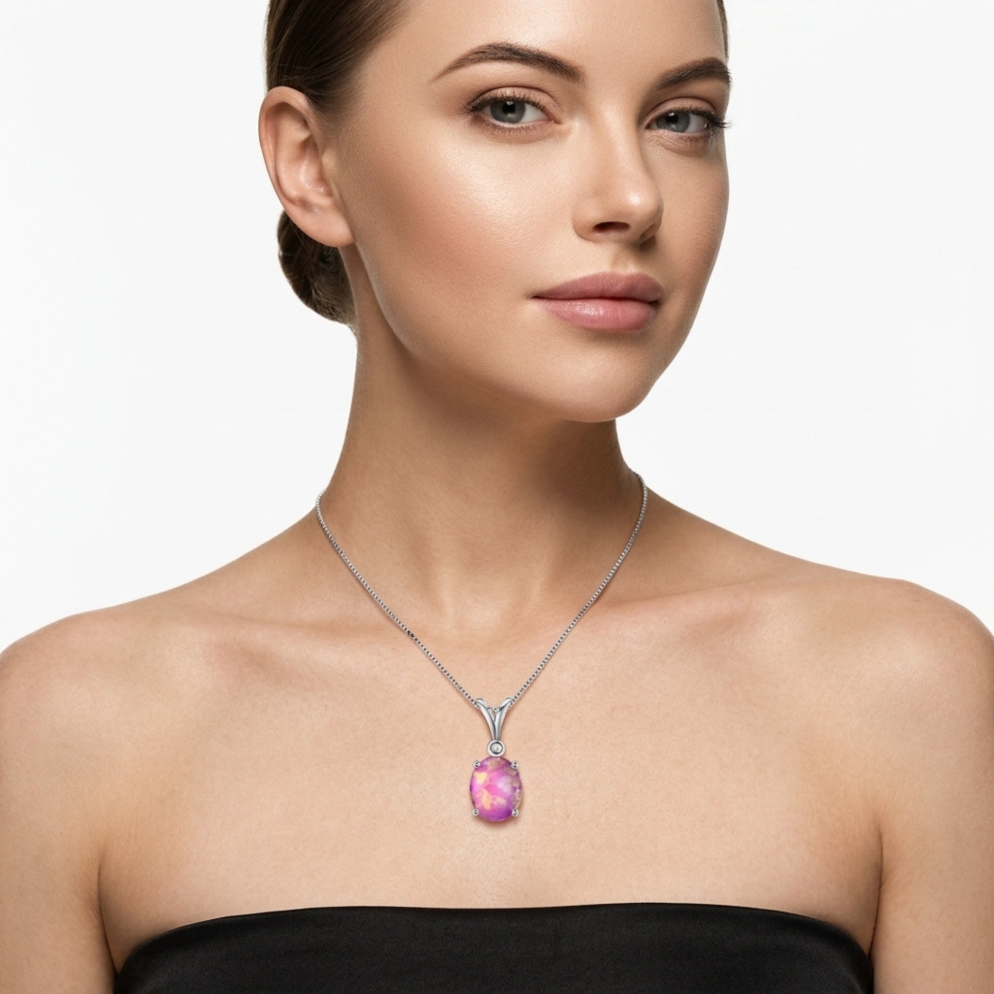 MAANSTEEN MEERLAAGSE KETTING - OUDE ZIEL