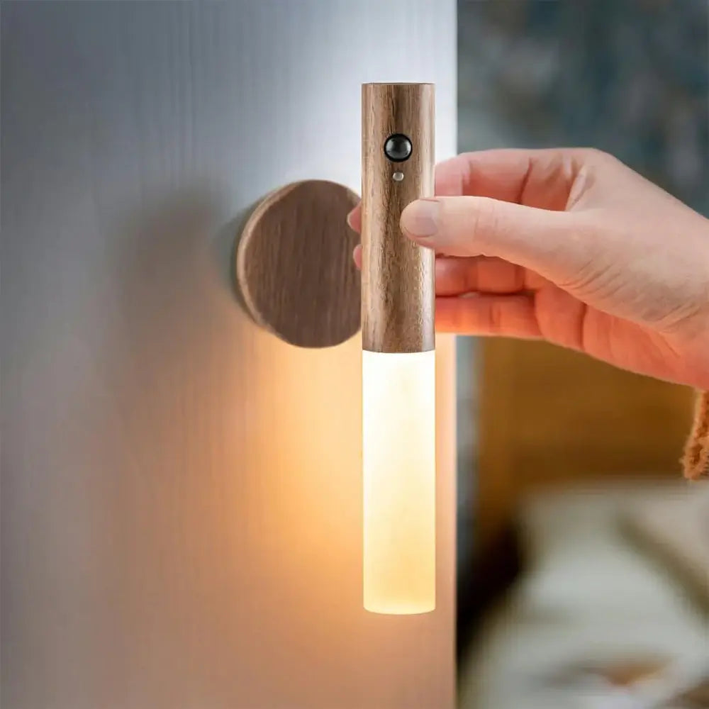 Bewegingssensor Houten Wandlampen
