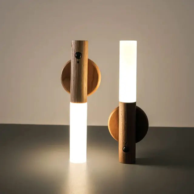 Bewegingssensor Houten Wandlampen