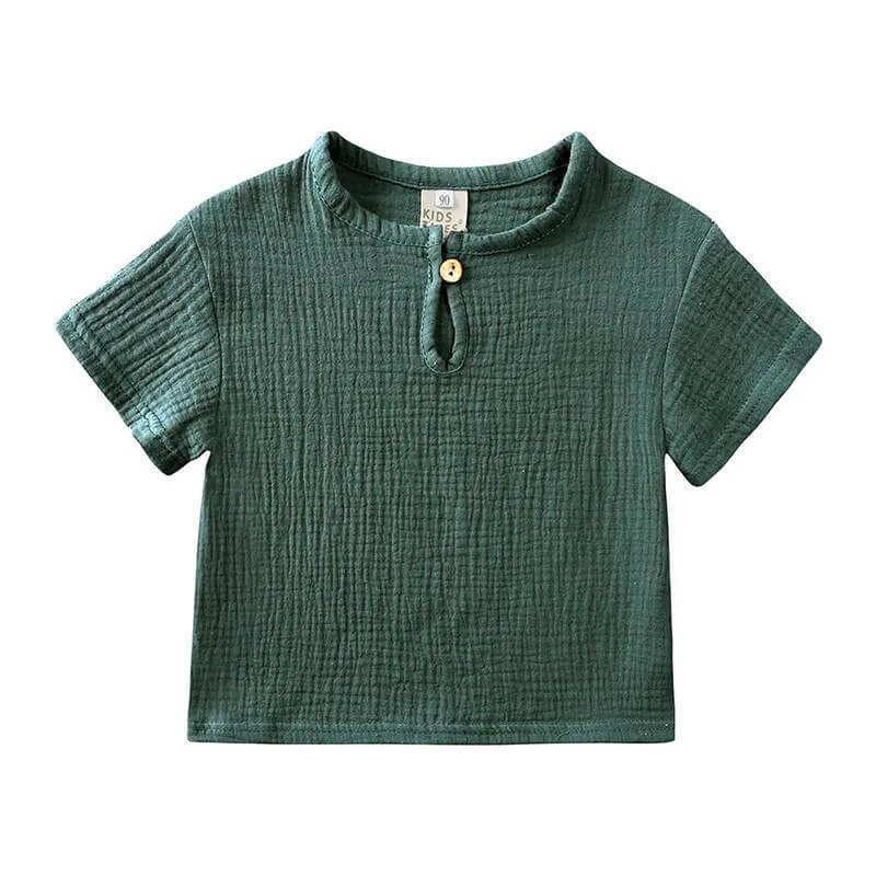 Muslinen Katoenen Shirt & Korte Broek Set