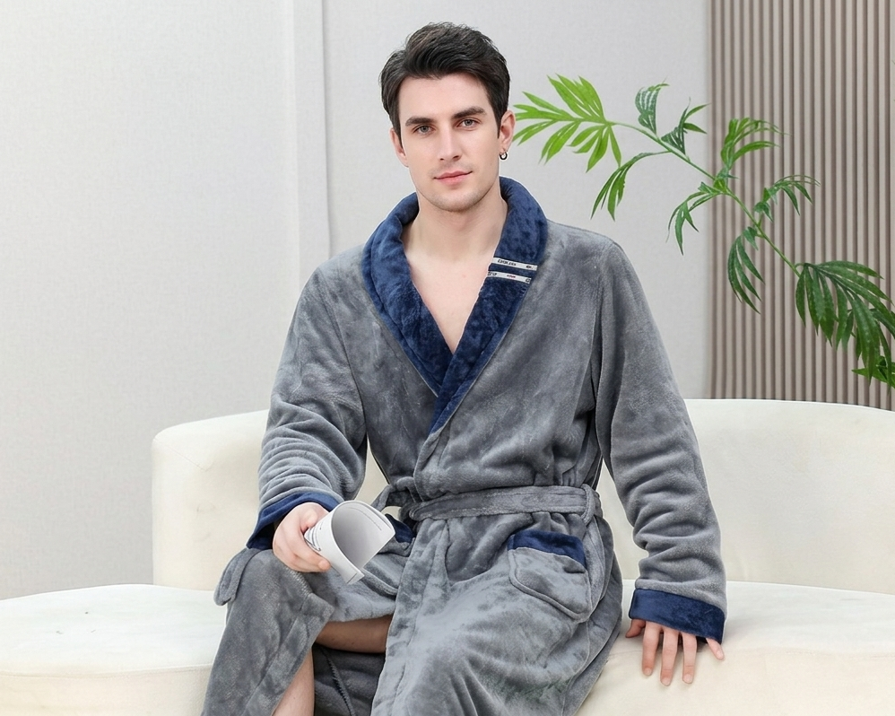 Heren Badjas Luxe met Capuchon